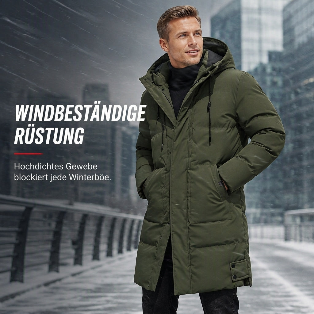 📢🎉50%Rabatt!!!🛍️✨Herren Freizeit Mittellange Gepolsterte Winter Verdickte Warme Oberbekleidung Mantel Übergröße