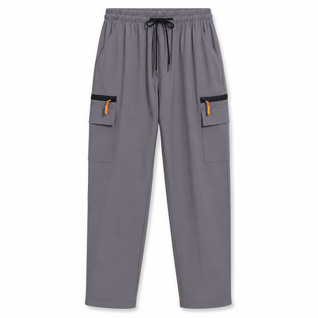 Legere Damen-Cargo-Jogginghose, lockere Passform, schnell trocknend, atmungsaktiv, lange Hose mit Taschen