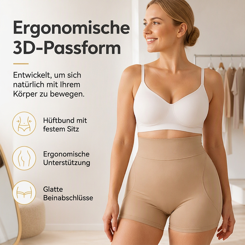 📢📢50%Rabatt!!!🎉✨Hoch sitzende, gepolsterte Shapewear-Shorts für Damen mit Bauchweg-Effekt