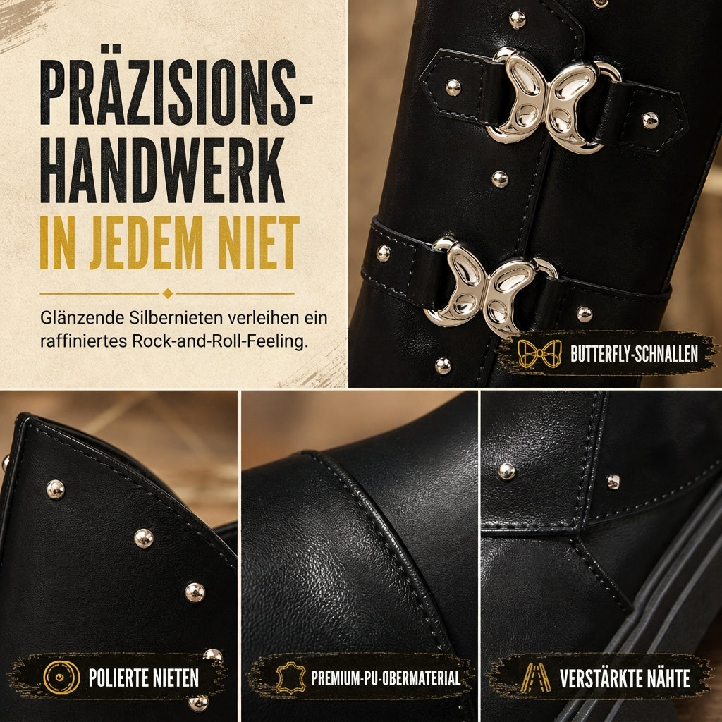 🔥 50% RABATT! 🤠 Damen Western-Stiefel – Blockabsatz, wadenhoch & Schnallenriemen