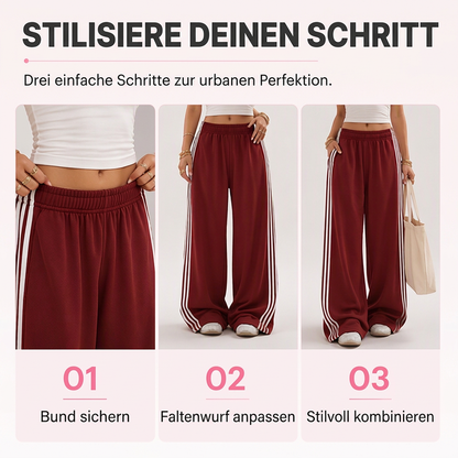 📢🎉50%Rabatt!!!🛍️✨Weite Damen-Sweathose mit Seitenstreifen